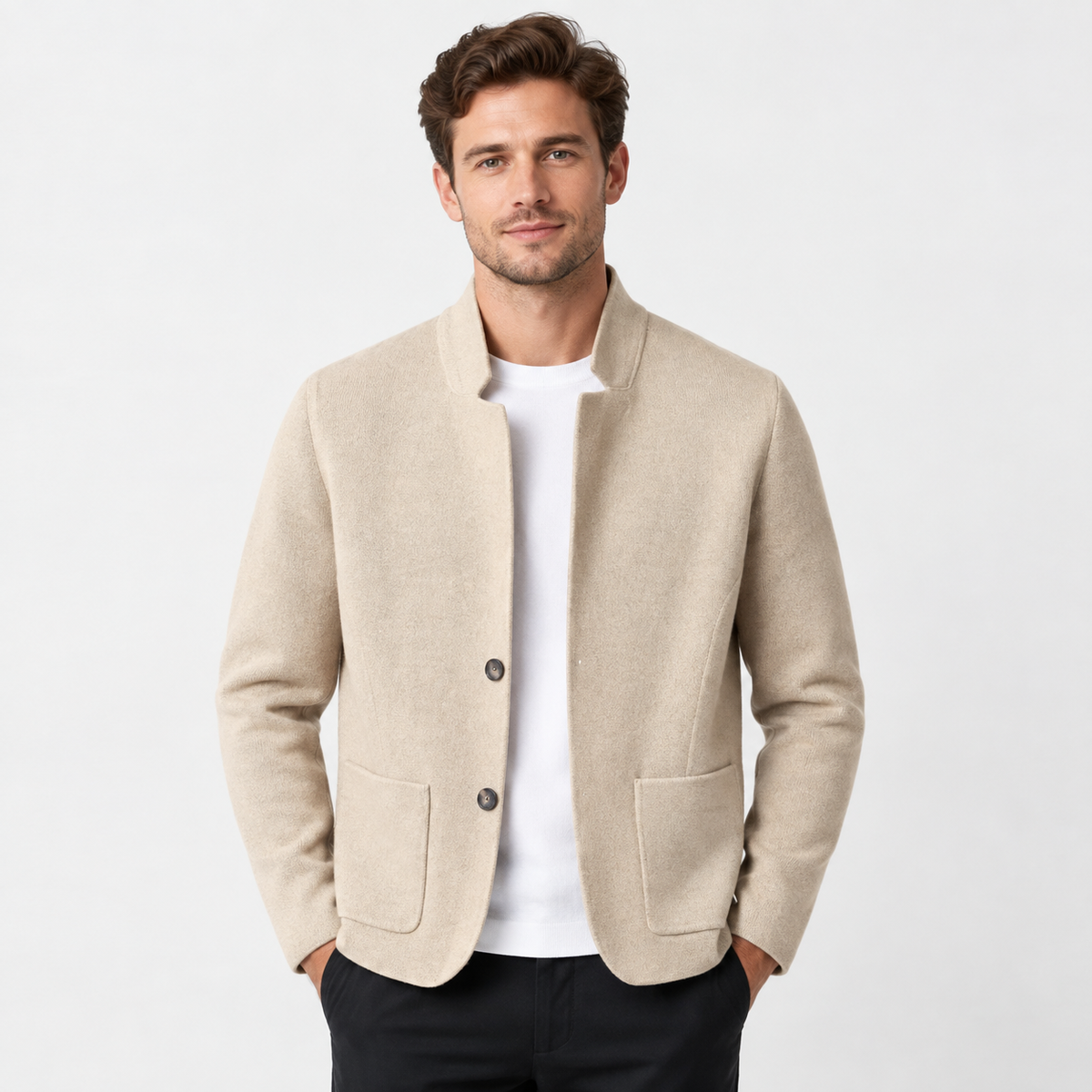 Old Ashworth  | Men's Wool Cardigan Sweater for Business Casual & Everyday Wear