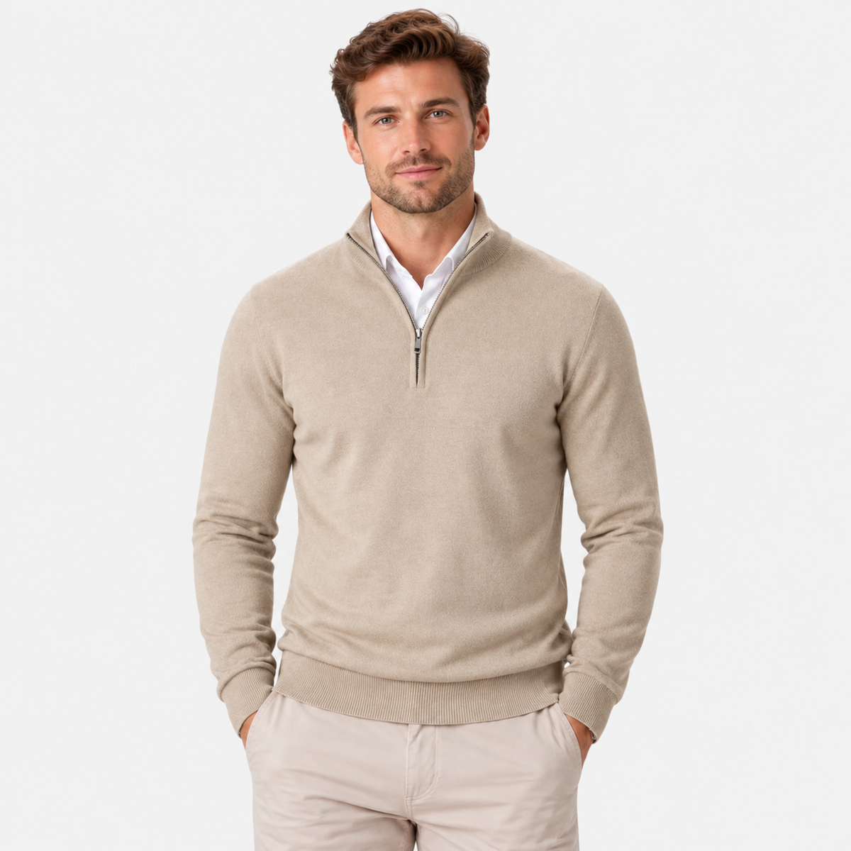 Old Ashworth  | Men's Quarter Zip Sweater for Business Casual & Everyday Wear