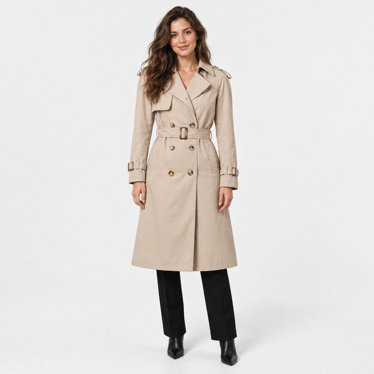 Old Ashworth | Women's Trench Coat – Relaxed Fit Everyday Wear
