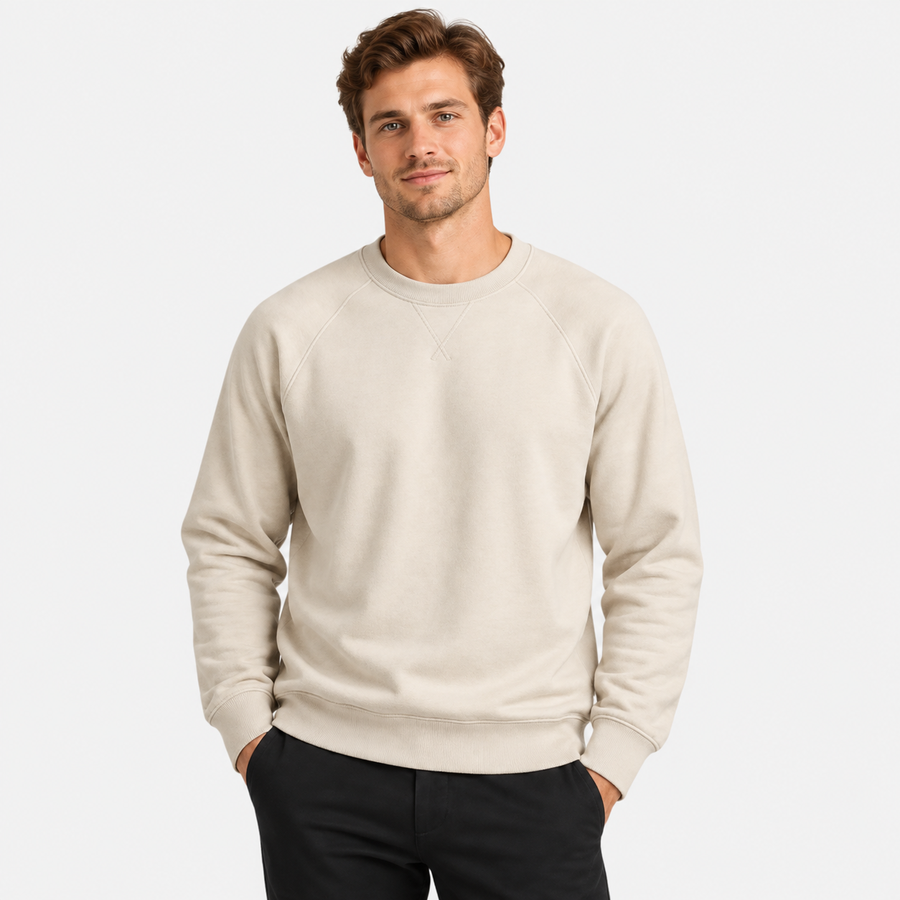 Old Ashworth  | Men's Heavyweight Crewneck Sweatshirt Warm Cotton Pullover