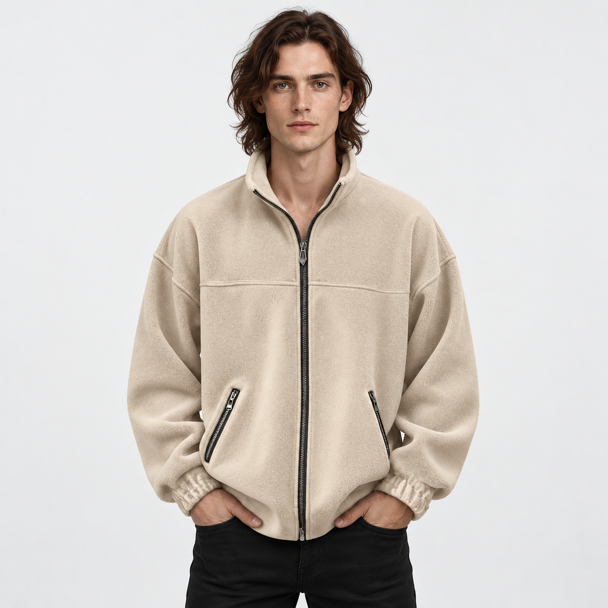 Old Ashworth | Men's Fleece Jacket – Full-Zip Everyday Layer