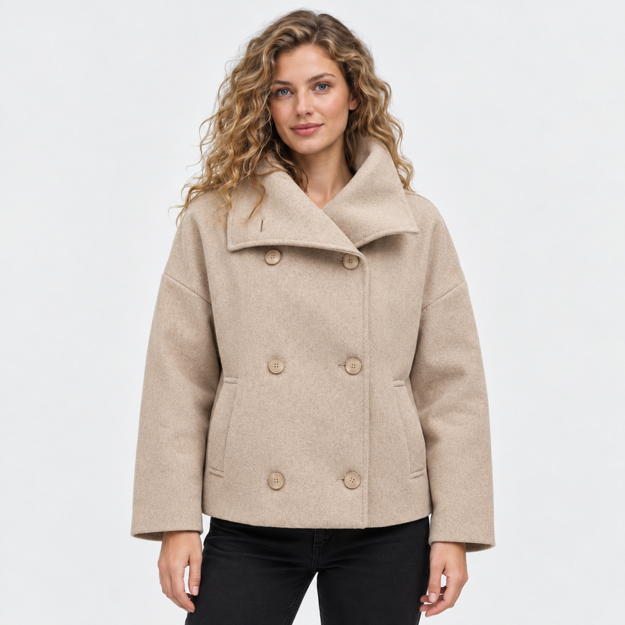 Old Ashworth | Women's Short Jacket – Double-Breasted Everyday Wear