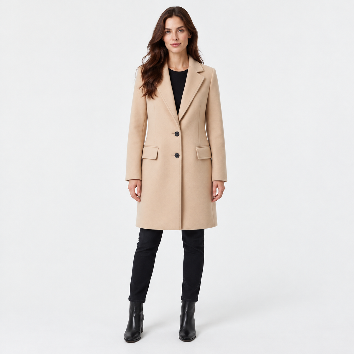 Old Ashworth | Women's Long Coat – Straight Fit Seasonal Layering