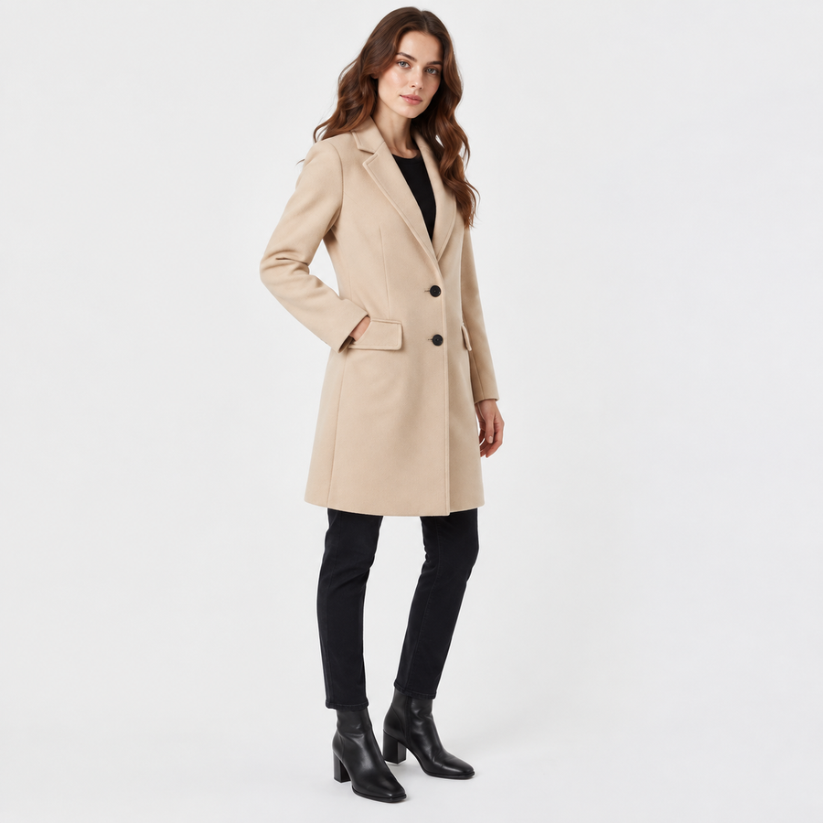 Old Ashworth | Women's Long Coat – Straight Fit Seasonal Layering