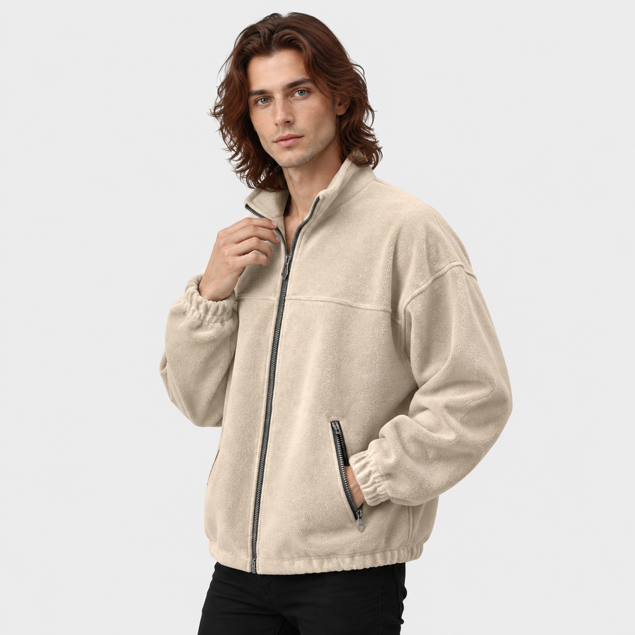 Old Ashworth | Men's Fleece Jacket – Full-Zip Everyday Layer