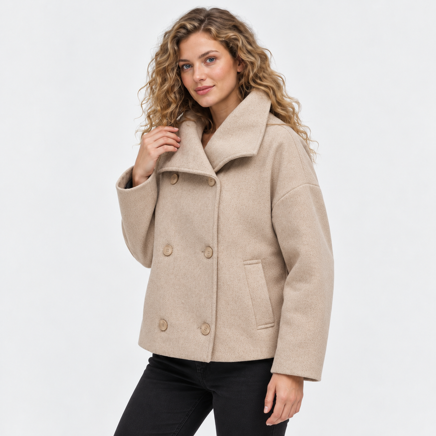Old Ashworth | Women's Short Jacket – Double-Breasted Everyday Wear