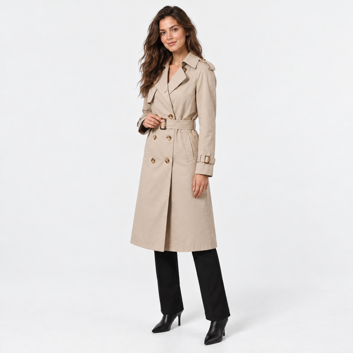 Old Ashworth | Women's Trench Coat – Relaxed Fit Everyday Wear