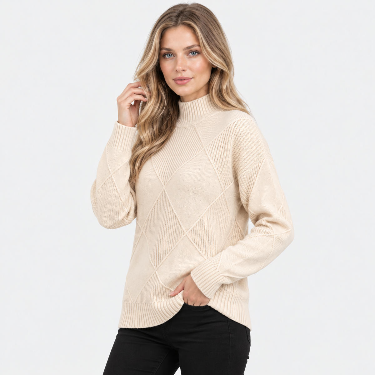 Old Ashworth | Women's Cashmere Jumper – Roll Neck