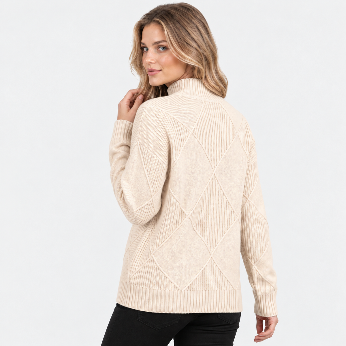 Old Ashworth | Women's Cashmere Jumper – Roll Neck