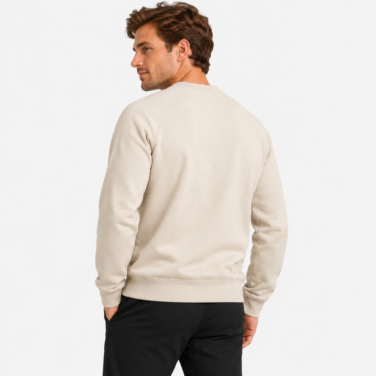 Old Ashworth  | Men's Heavyweight Crewneck Sweatshirt Warm Cotton Pullover