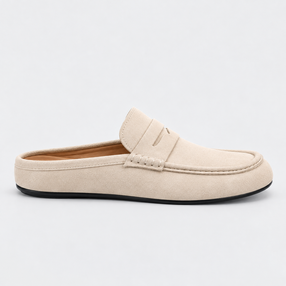 Old Ashworth | Men's Mule Loafers – Suede-Look Everyday Slip-On