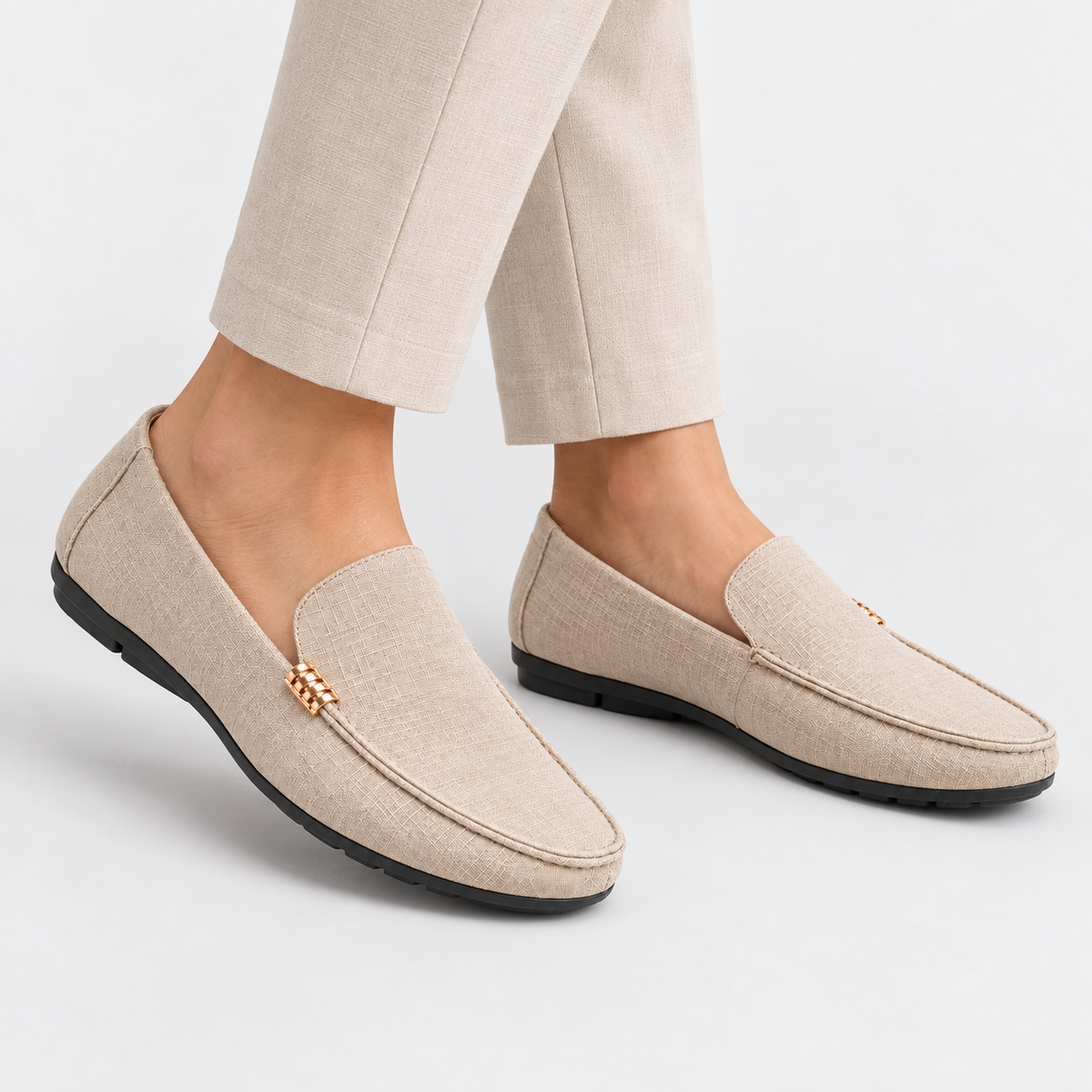 Old Ashworth | Men's Loafers – Canvas Slip-On Everyday Wear
