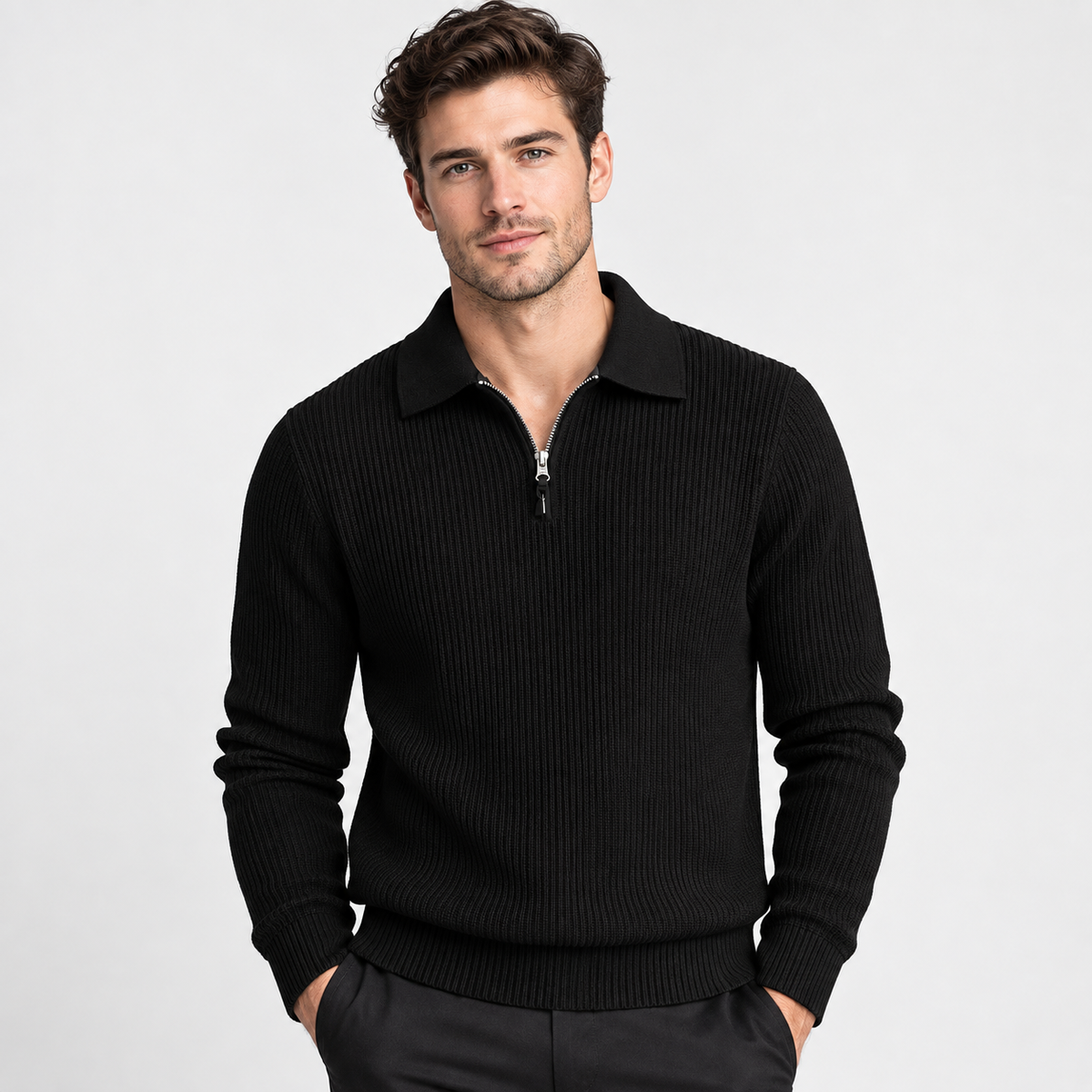 Old Ashworth | Men’s Quarter-Zip Jumper for Winter Wear