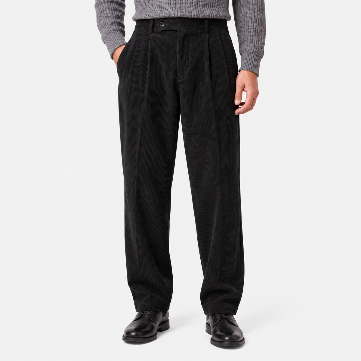 Old Ashworth | Men's Wide Leg Corduroy Trousers