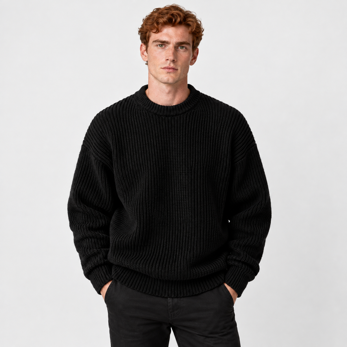 Old Ashworth | Men's Jumper – Chunky Knit Winter Layer