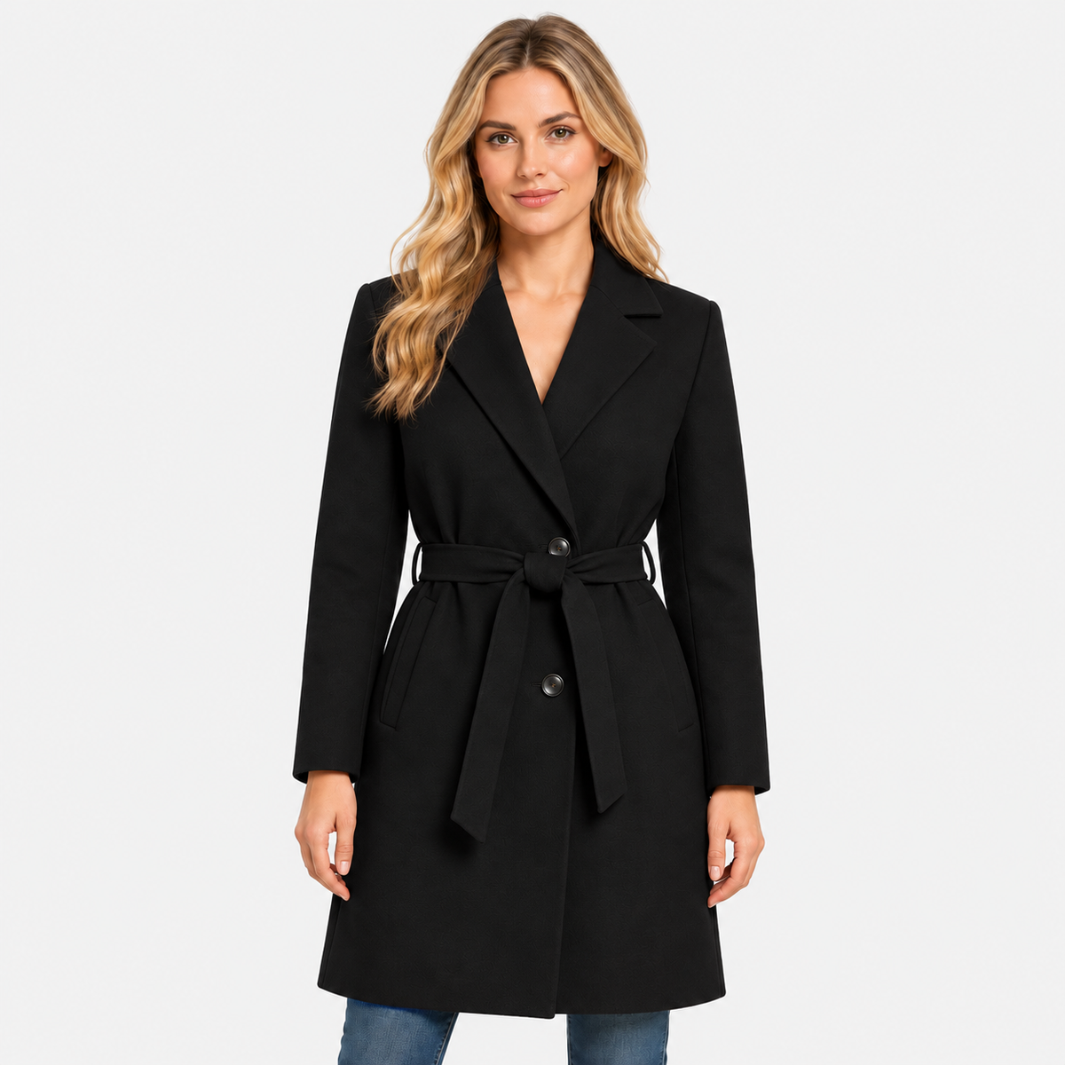 Old Ashworth | Women’s Lined Winter Coat with Classic Lapels
