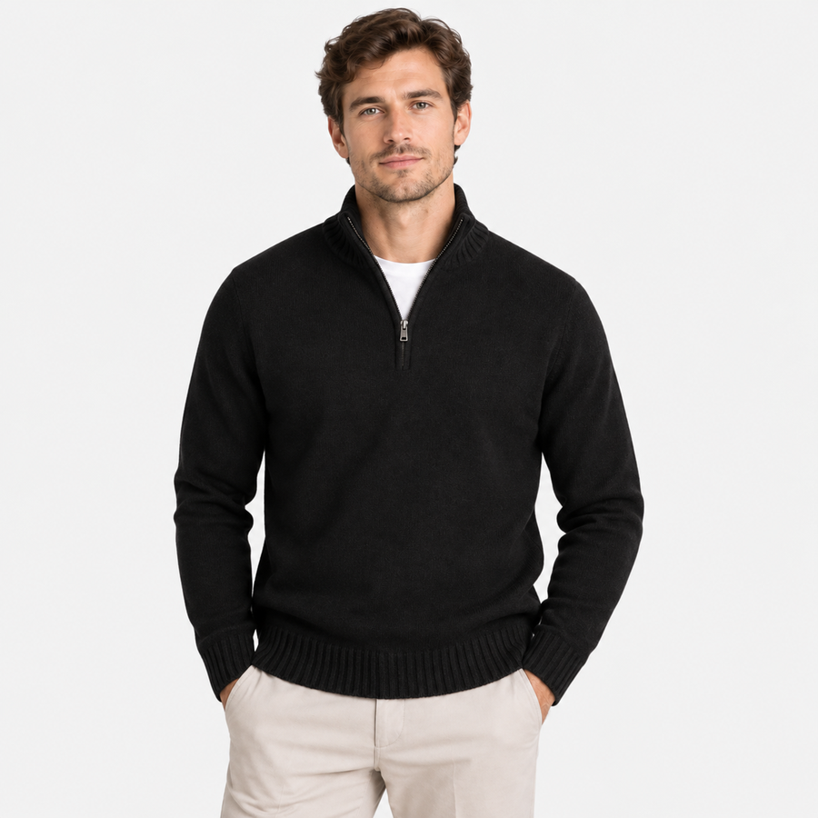 Old Ashworth  | Men's Long Sleeve Half Zip Knit Sweater Casual Pullover