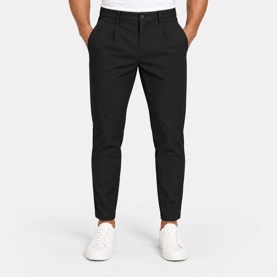 Old Ashworth | Men's Pleated Trousers – Breathable Business Wear