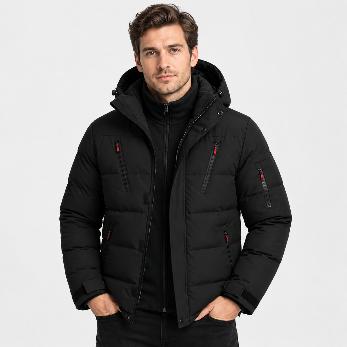 Old Ashworth | Men’s Warm Puffer Jacket for Cold Winter Weather