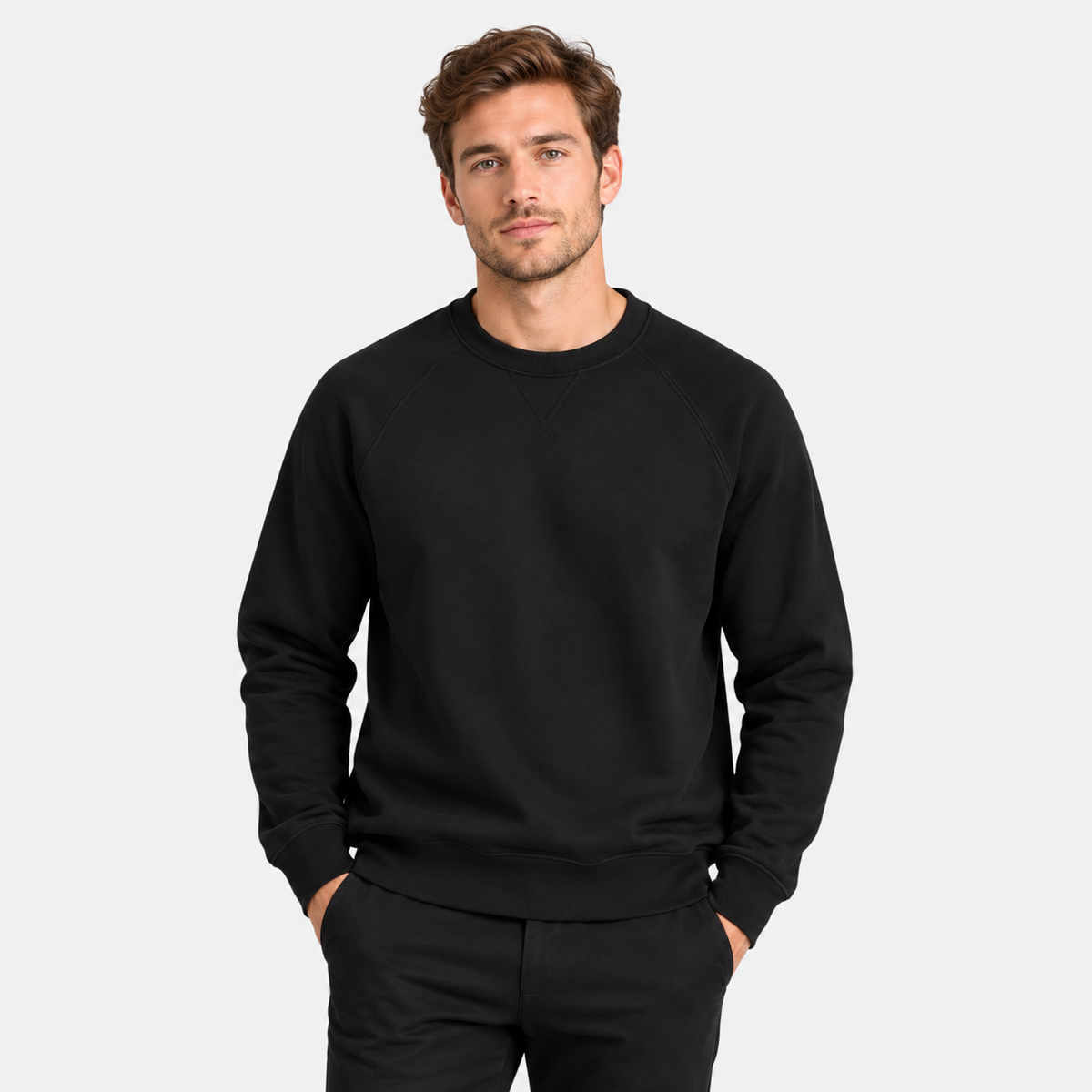 Old Ashworth  | Men's Heavyweight Crewneck Sweatshirt Warm Cotton Pullover