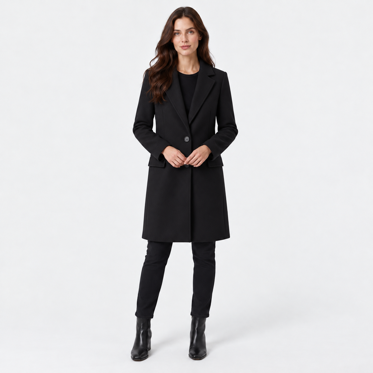 Old Ashworth | Women's Long Coat – Straight Fit Seasonal Layering