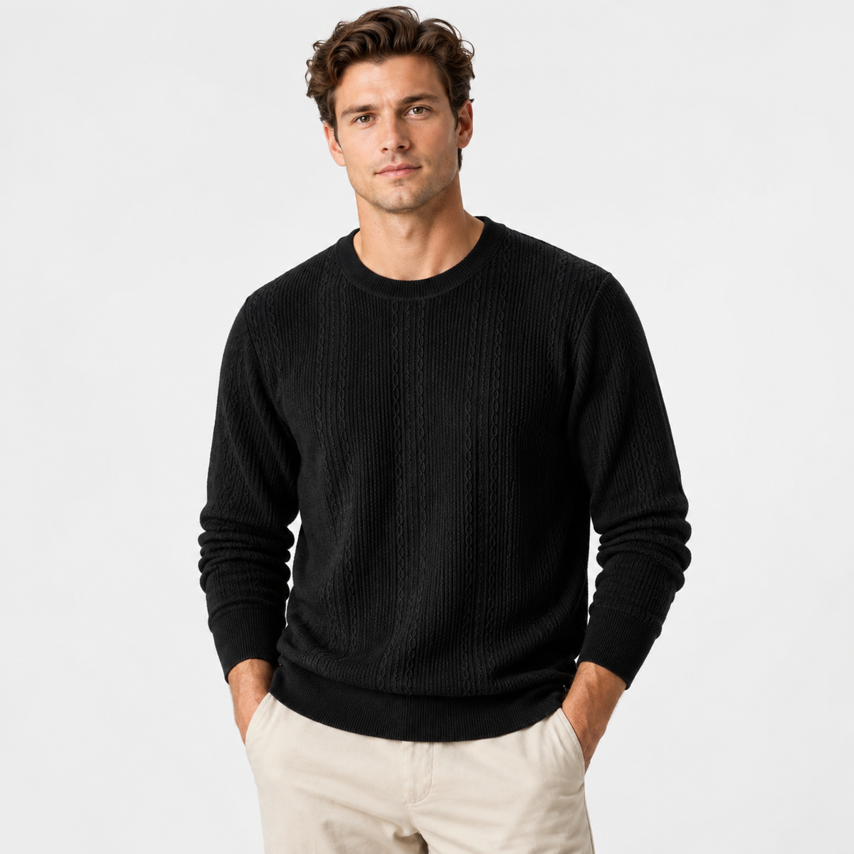 Old Ashworth | Men’s Cable Knit Jumper for Autumn and Winter