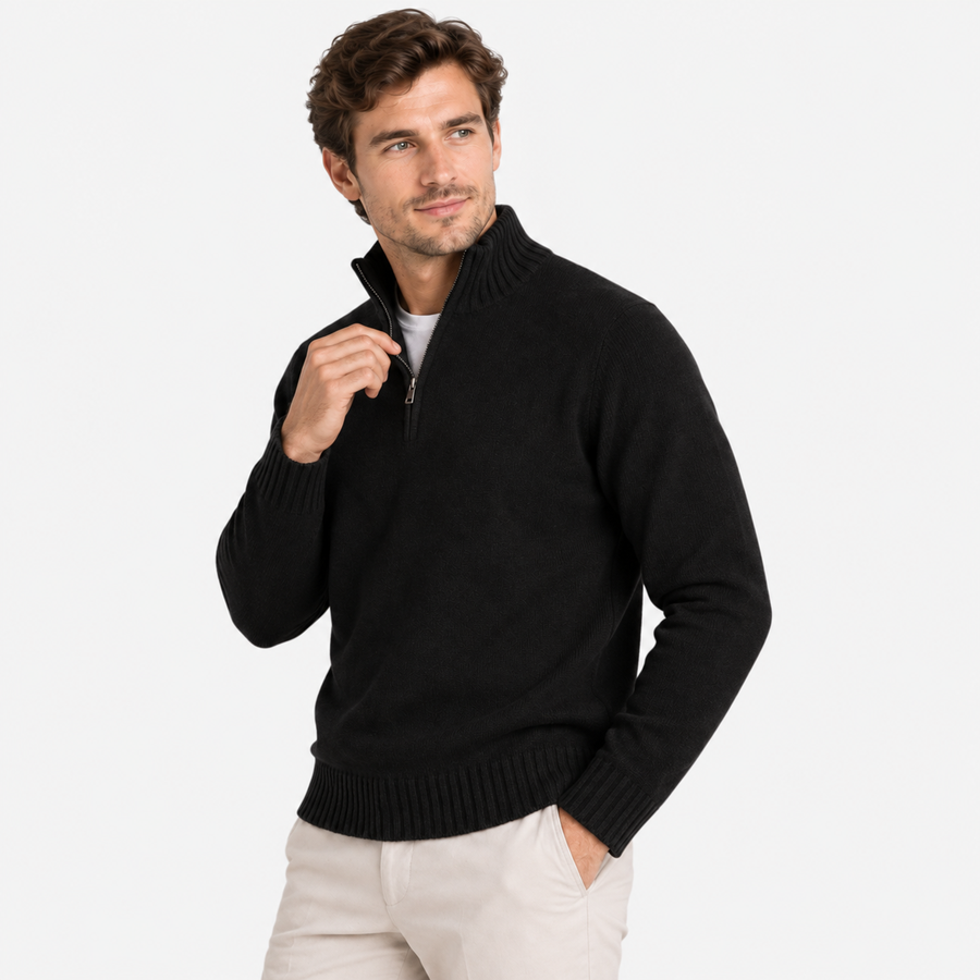 Old Ashworth  | Men's Long Sleeve Half Zip Knit Sweater Casual Pullover