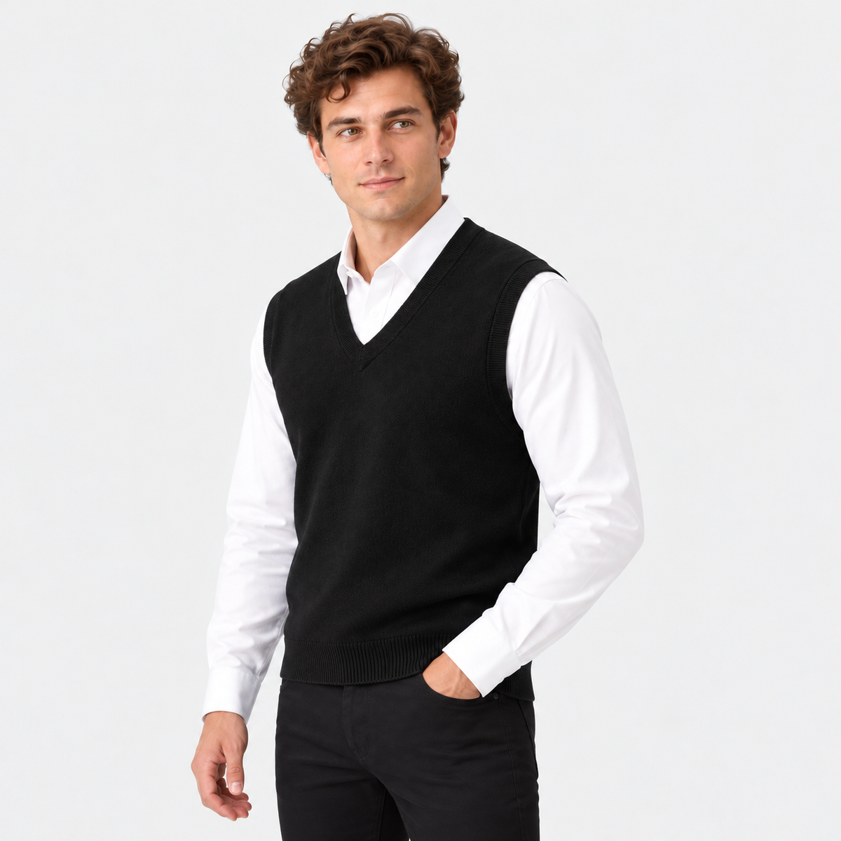 Old Ashworth | Men's Merino Wool Jumper Vest