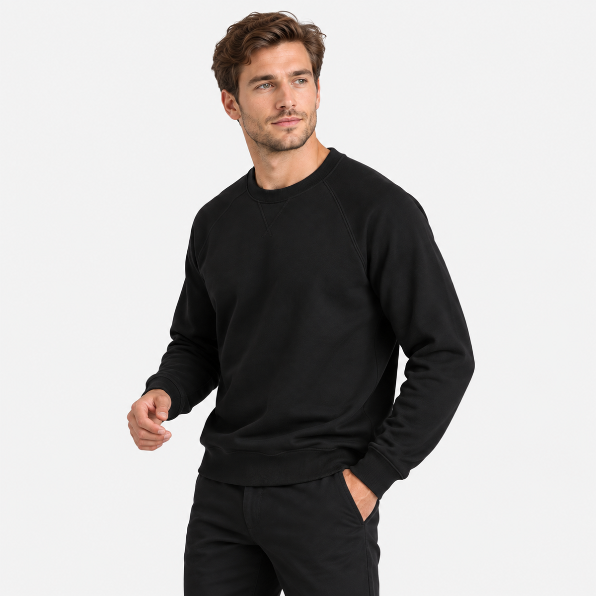 Old Ashworth  | Men's Heavyweight Crewneck Sweatshirt Warm Cotton Pullover