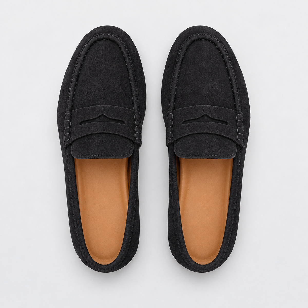 Old Ashworth | Men's Mule Loafers – Suede-Look Everyday Slip-On