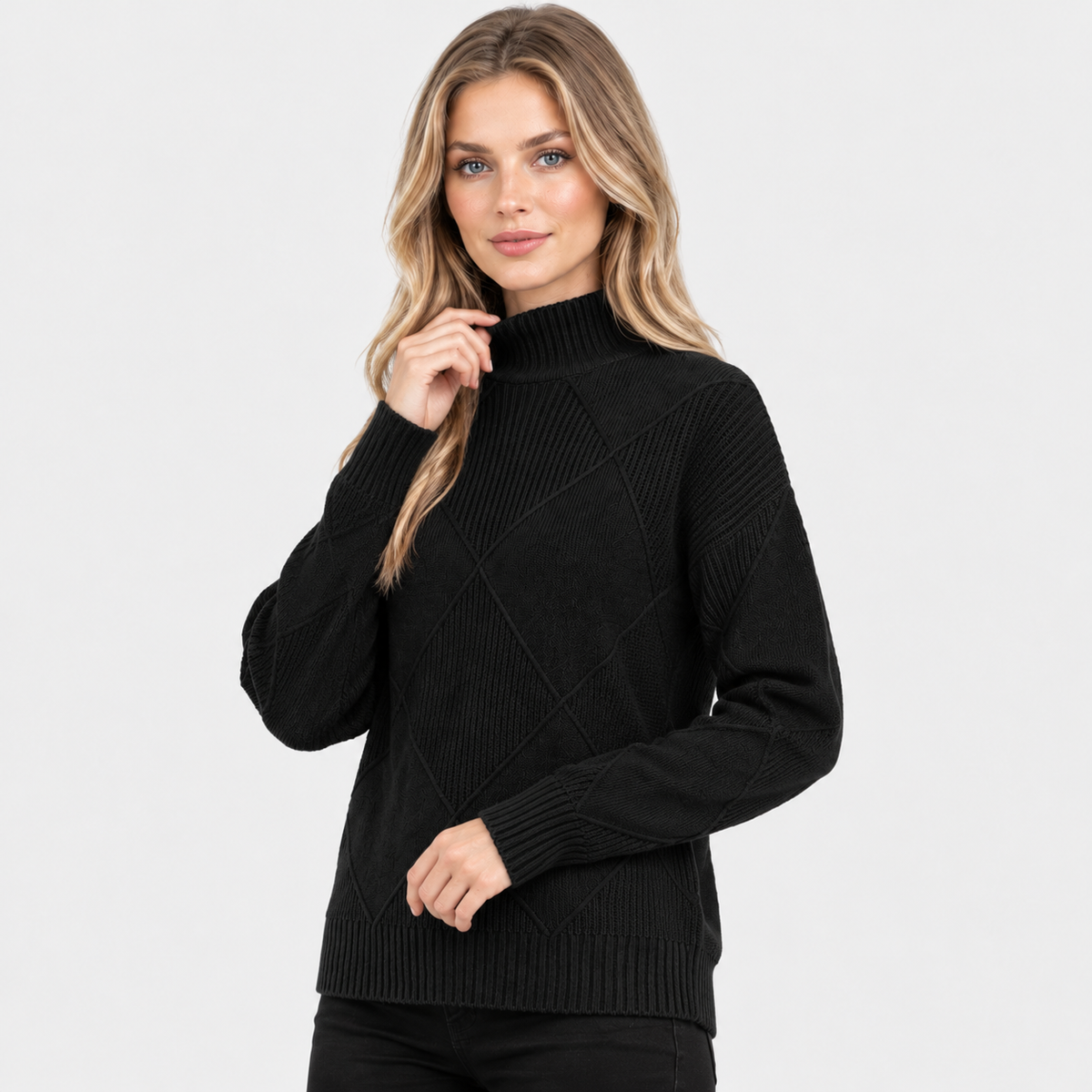 Old Ashworth | Women's Cashmere Jumper – Roll Neck