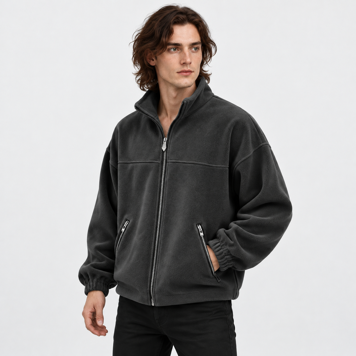 Old Ashworth | Men's Fleece Jacket – Full-Zip Everyday Layer