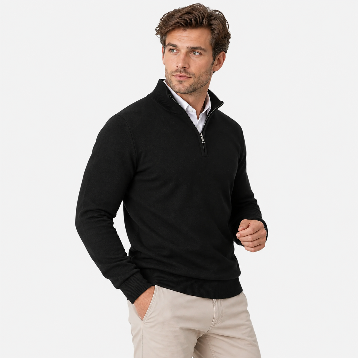 Old Ashworth  | Men's Quarter Zip Sweater for Business Casual & Everyday Wear