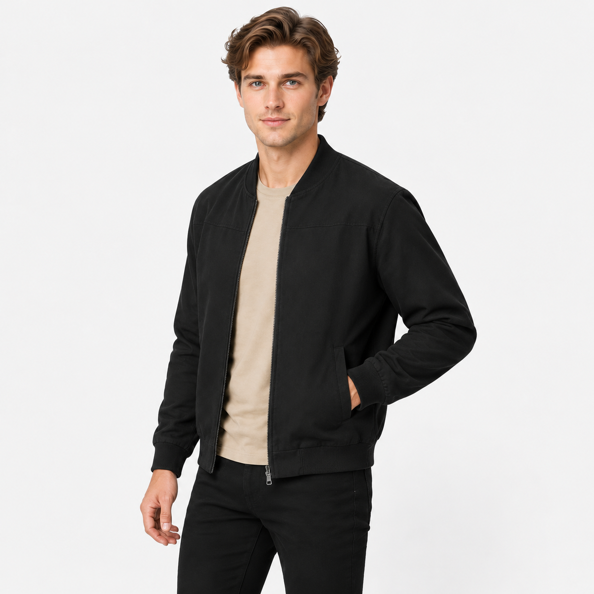 Old Ashworth | Men's Bomber Jacket – Lightweight Everyday Comfort