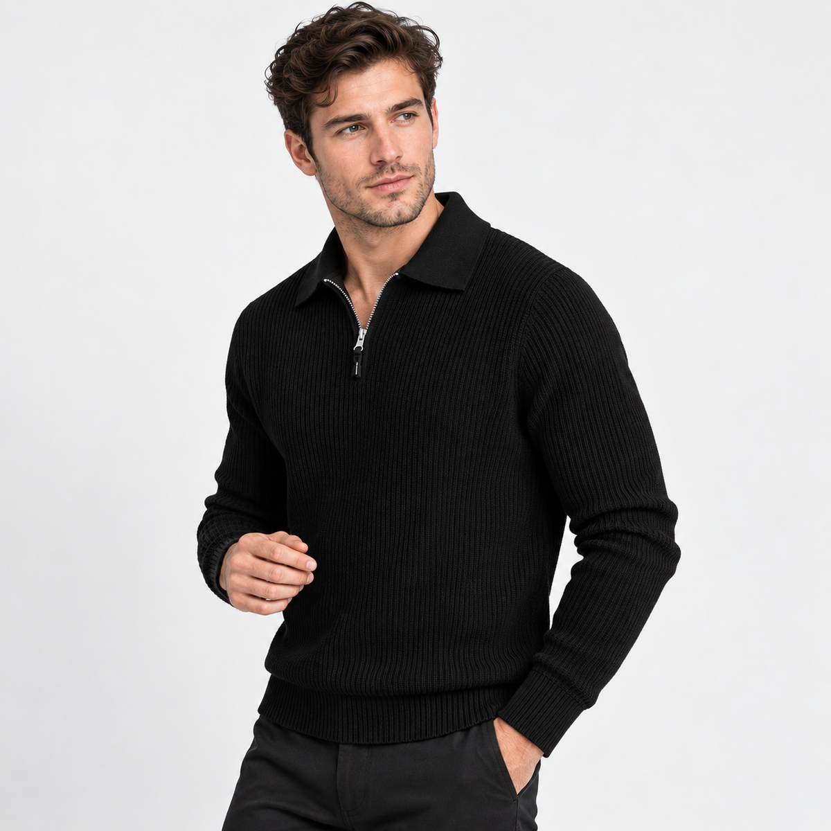 Old Ashworth | Men’s Quarter-Zip Jumper for Winter Wear