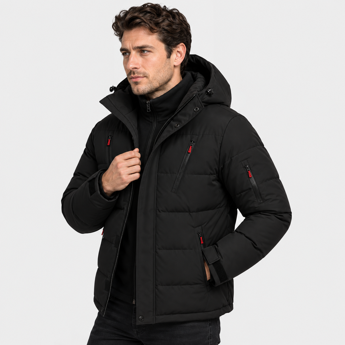 Old Ashworth | Men’s Warm Puffer Jacket for Cold Winter Weather