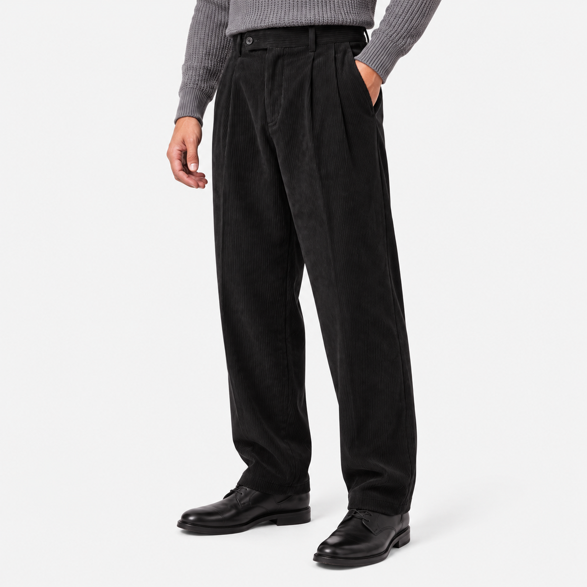 Old Ashworth | Men's Wide Leg Corduroy Trousers