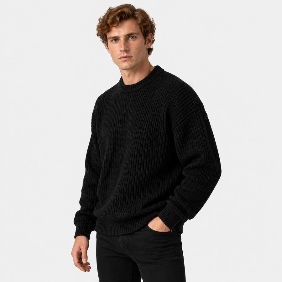 Old Ashworth | Men's Jumper – Chunky Knit Winter Layer