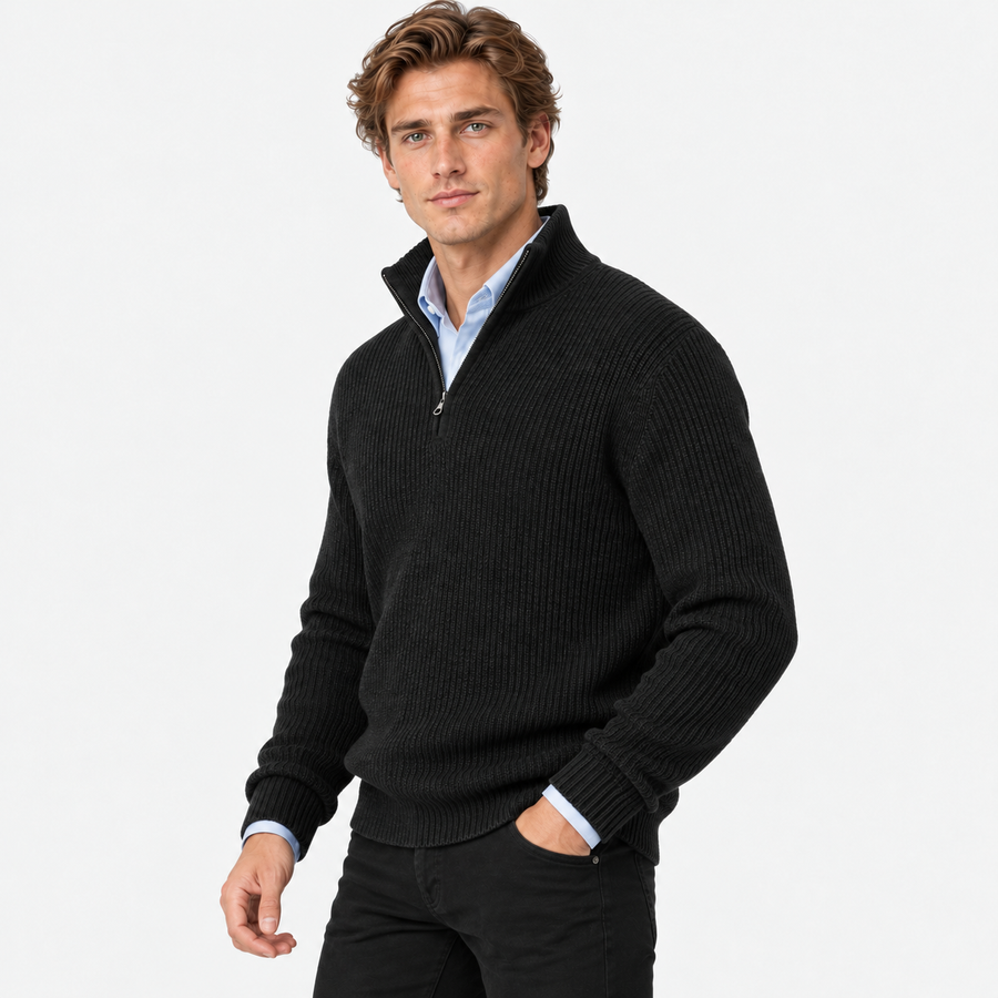 Old Ashworth | Men's Cashmere Quarter-Zip Jumper