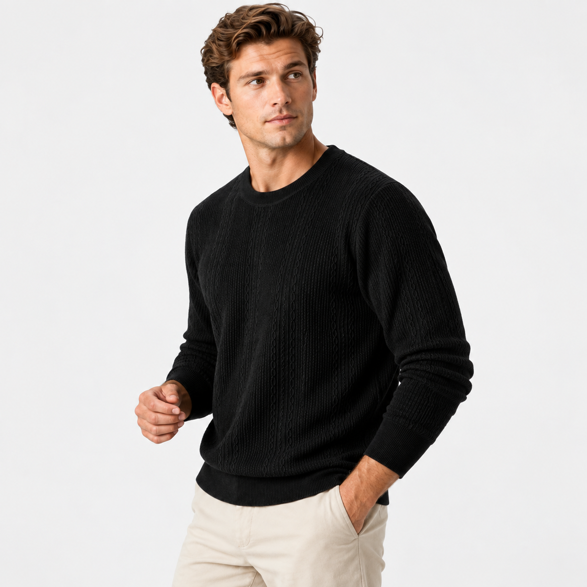 Old Ashworth | Men’s Cable Knit Jumper for Autumn and Winter