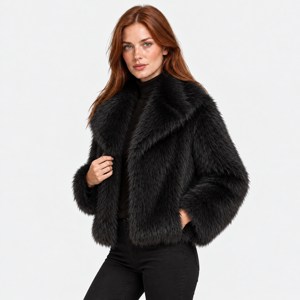 Old Ashworth | Women's Jacket – Faux Fur Warmth & Comfort
