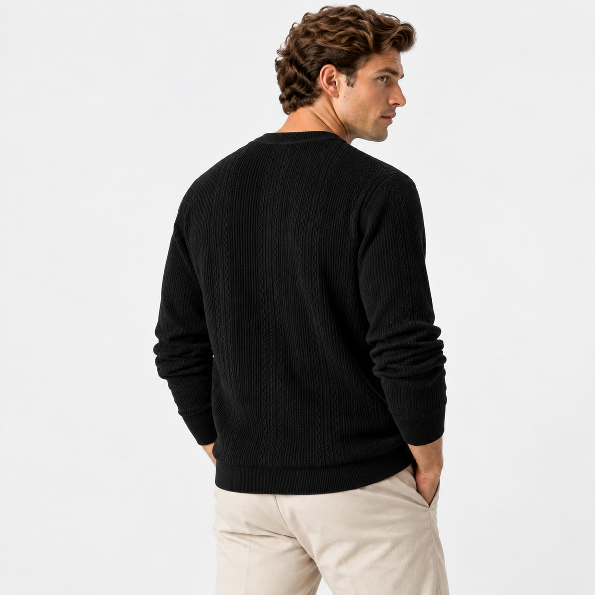 Old Ashworth | Men’s Cable Knit Jumper for Autumn and Winter