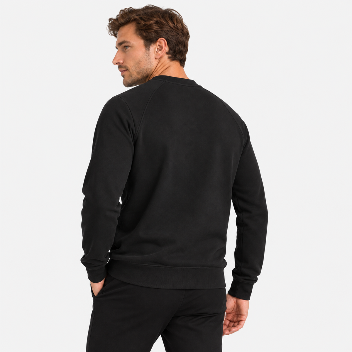 Old Ashworth  | Men's Heavyweight Crewneck Sweatshirt Warm Cotton Pullover