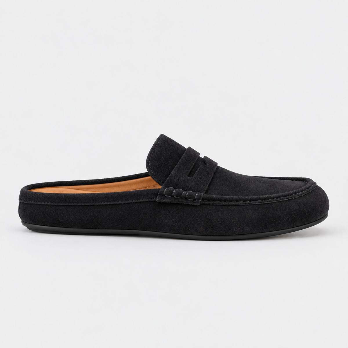 Old Ashworth | Men's Mule Loafers – Suede-Look Everyday Slip-On