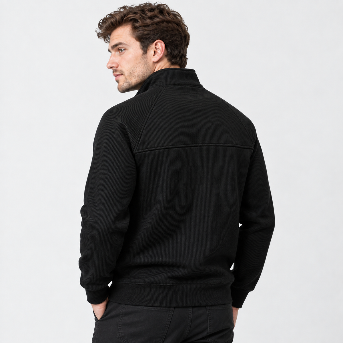 Old Ashworth | Men’s Classic Quarter-Zip – Warm Stand Collar