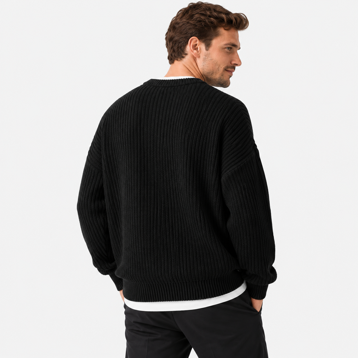 Old Ashworth  | Men's Crew Neck Sweater for Business Casual & Everyday Wear