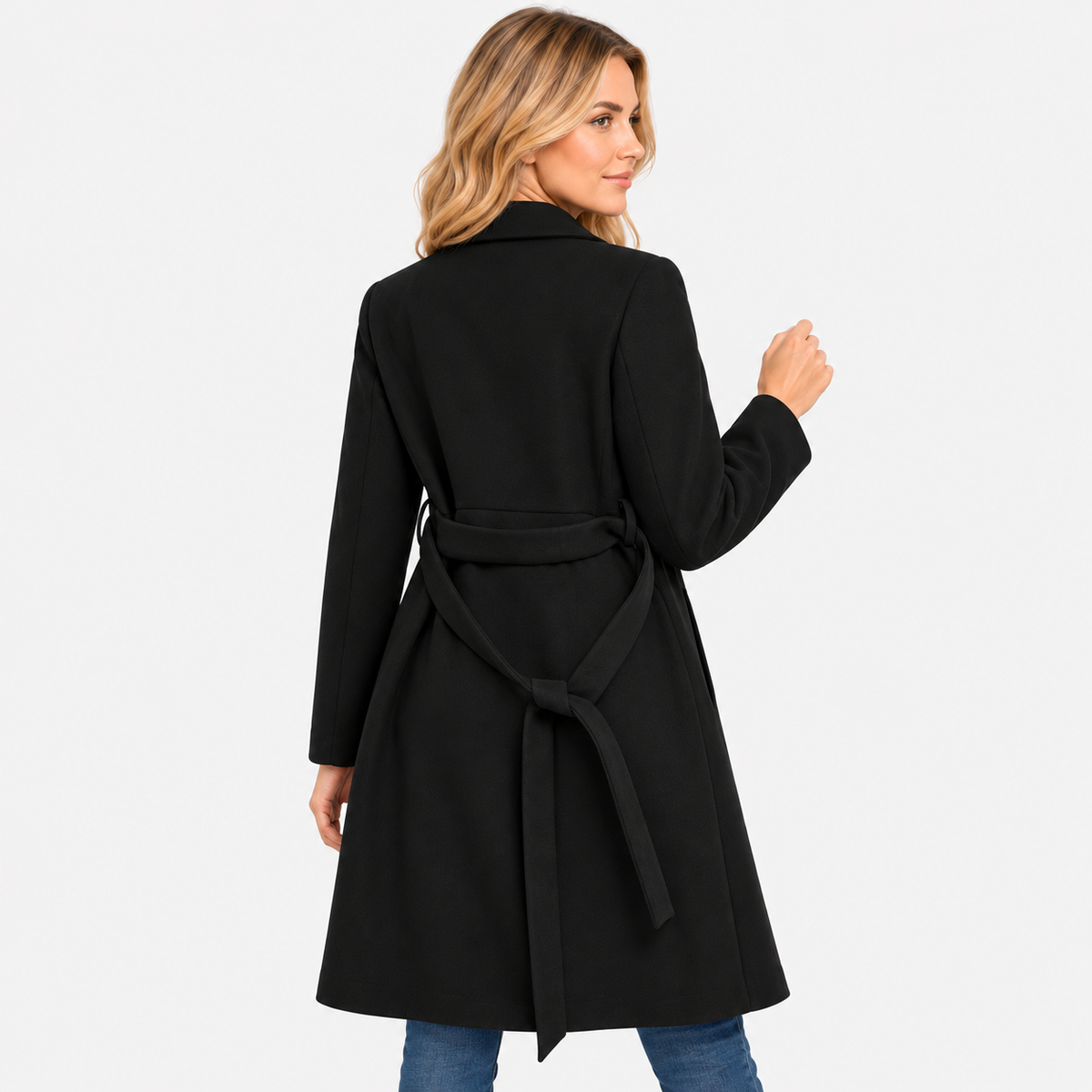Old Ashworth | Women’s Lined Winter Coat with Classic Lapels