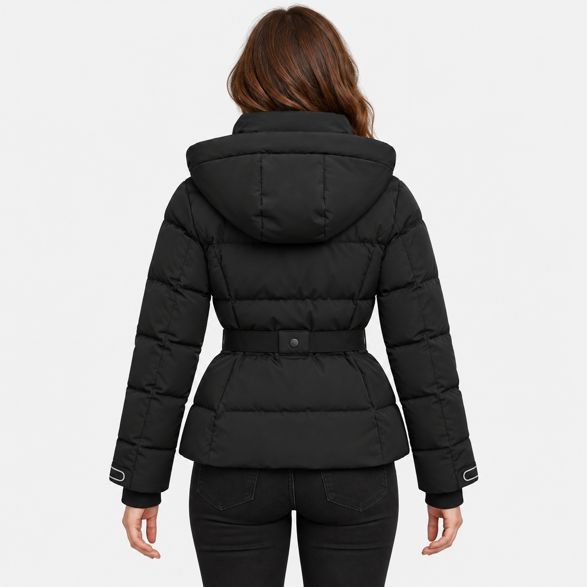 Old Ashworth | Women's Puffer Jacket – Detachable Hood for Layering