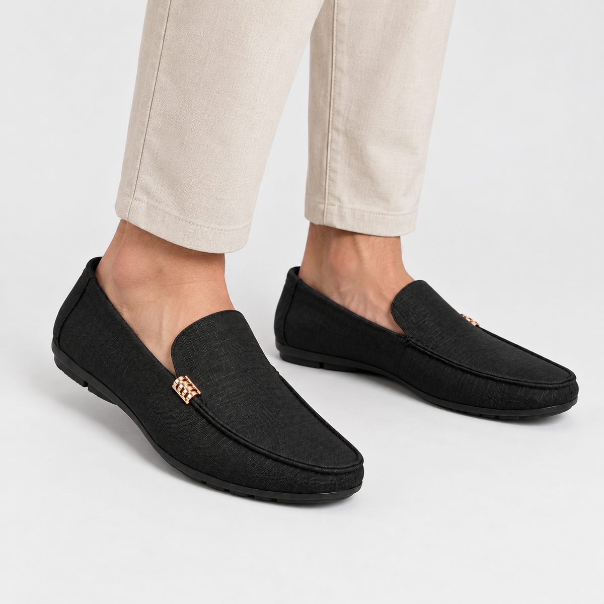 Old Ashworth | Men's Loafers – Canvas Slip-On Everyday Wear