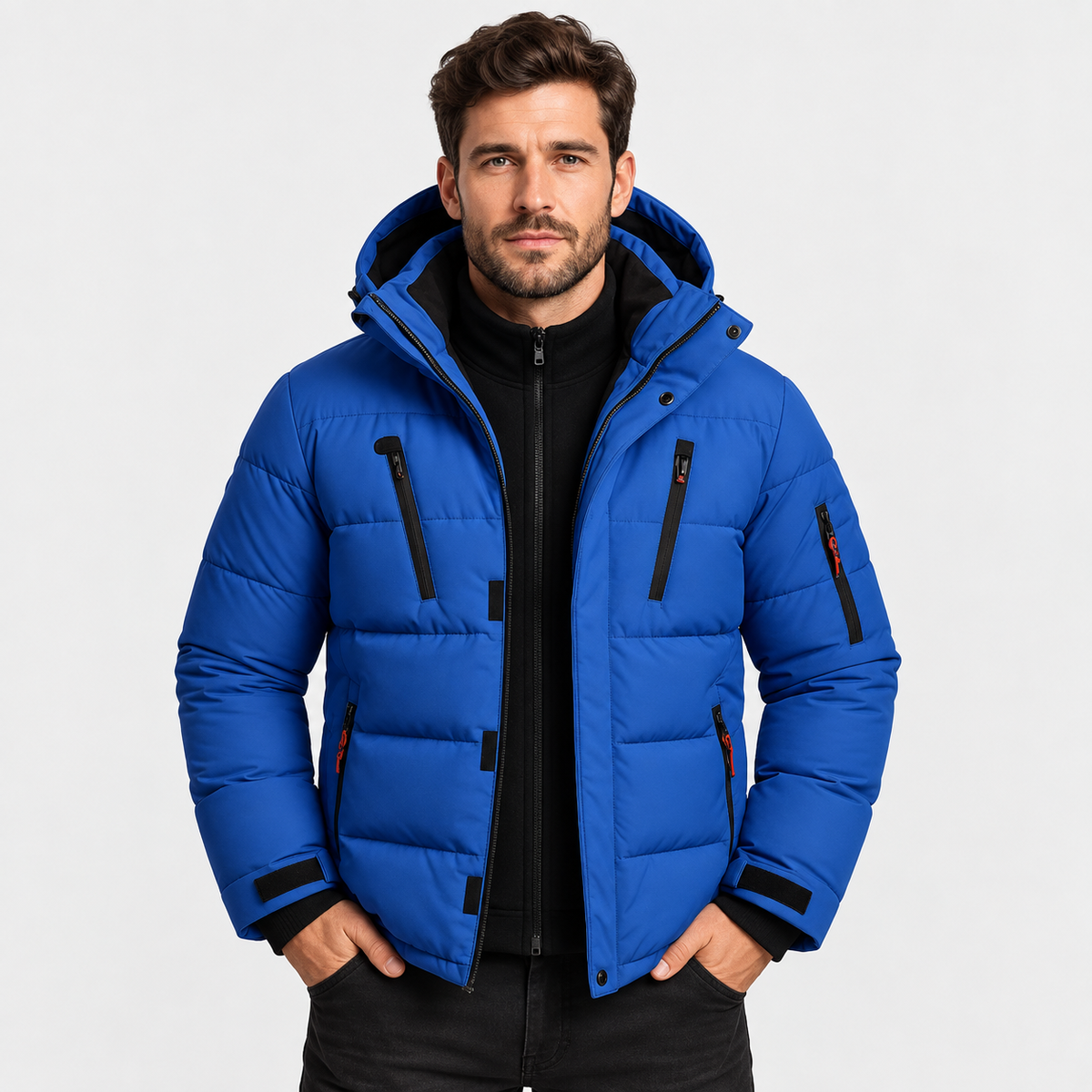 Old Ashworth | Men’s Warm Puffer Jacket for Cold Winter Weather